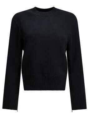 Sacai Crew-Neck Sweater Made Of A Cotton-Cashmere Blend Tag Size 2 Women